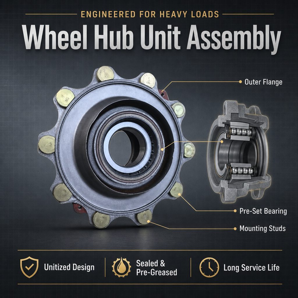 Wheel Hub Assembly A9433300825 Front with Bearing for Mercedes-Benz Actros MP3 Atego Axor